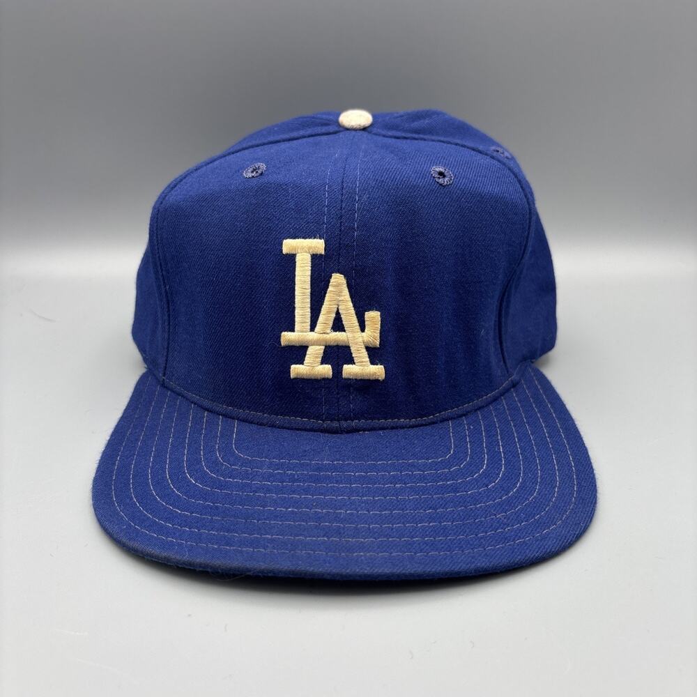 Vintage Los Angeles Dodgers Wool SnapBack Hat Cap Mens New Era Made In USA